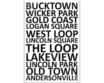 Chicago Neighborhood Print