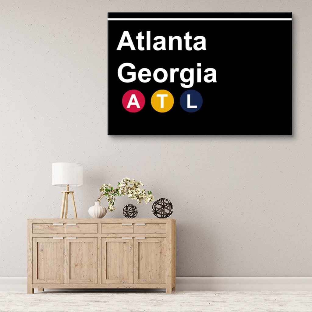 Atlanta Subway Sign Wall Art Print - Etsy