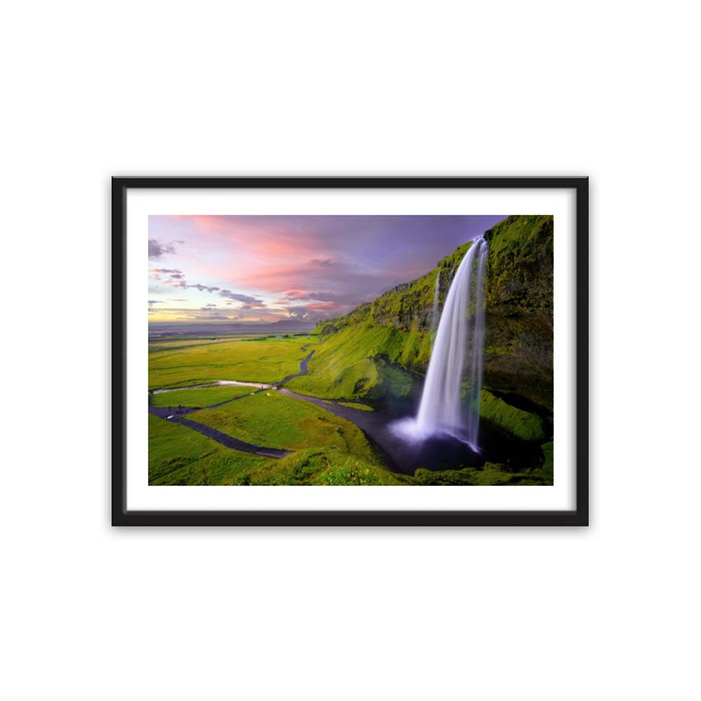 Icelandic Waterfall Canvas Wall Art Print - Etsy