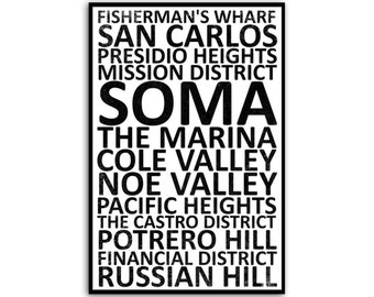 San Francisco Neighborhood Print