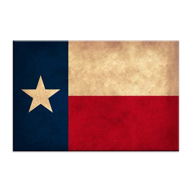 Distressed Texas Flag Canvas Art Print Etsy