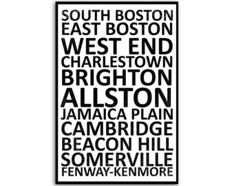 Boston Neighborhood Canvas Wall Art Print