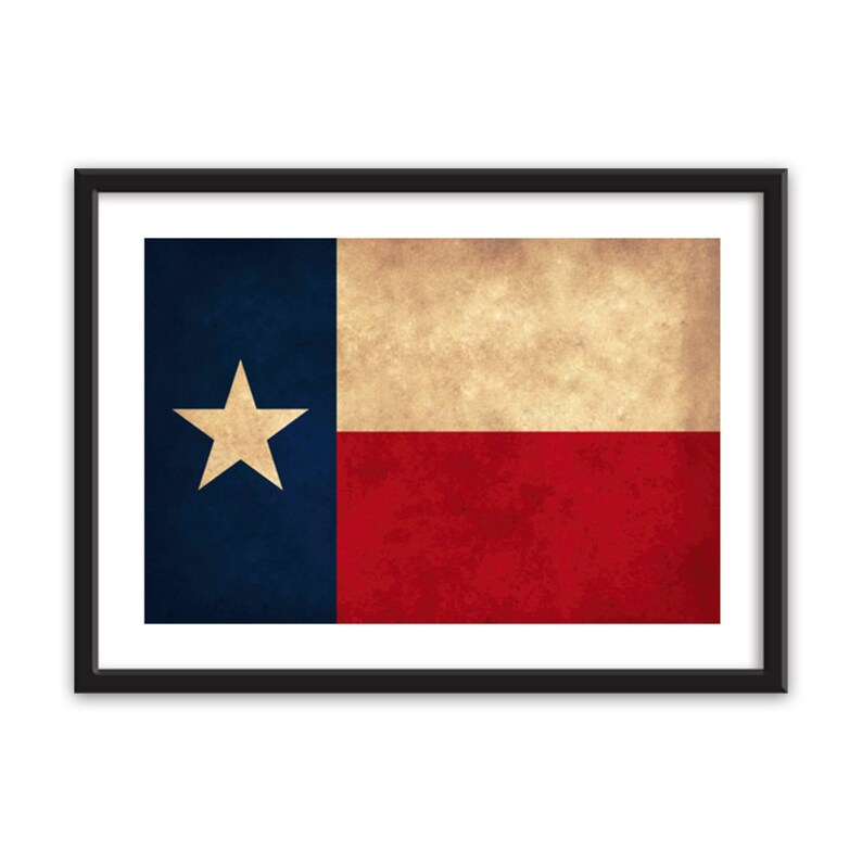 Distressed Texas Flag Canvas Art Print Etsy