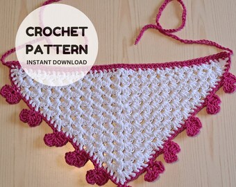 Valentina Heart Hair Bandana | PDF Pattern | Digital Download | Beginner Crochet Pattern | Valentines