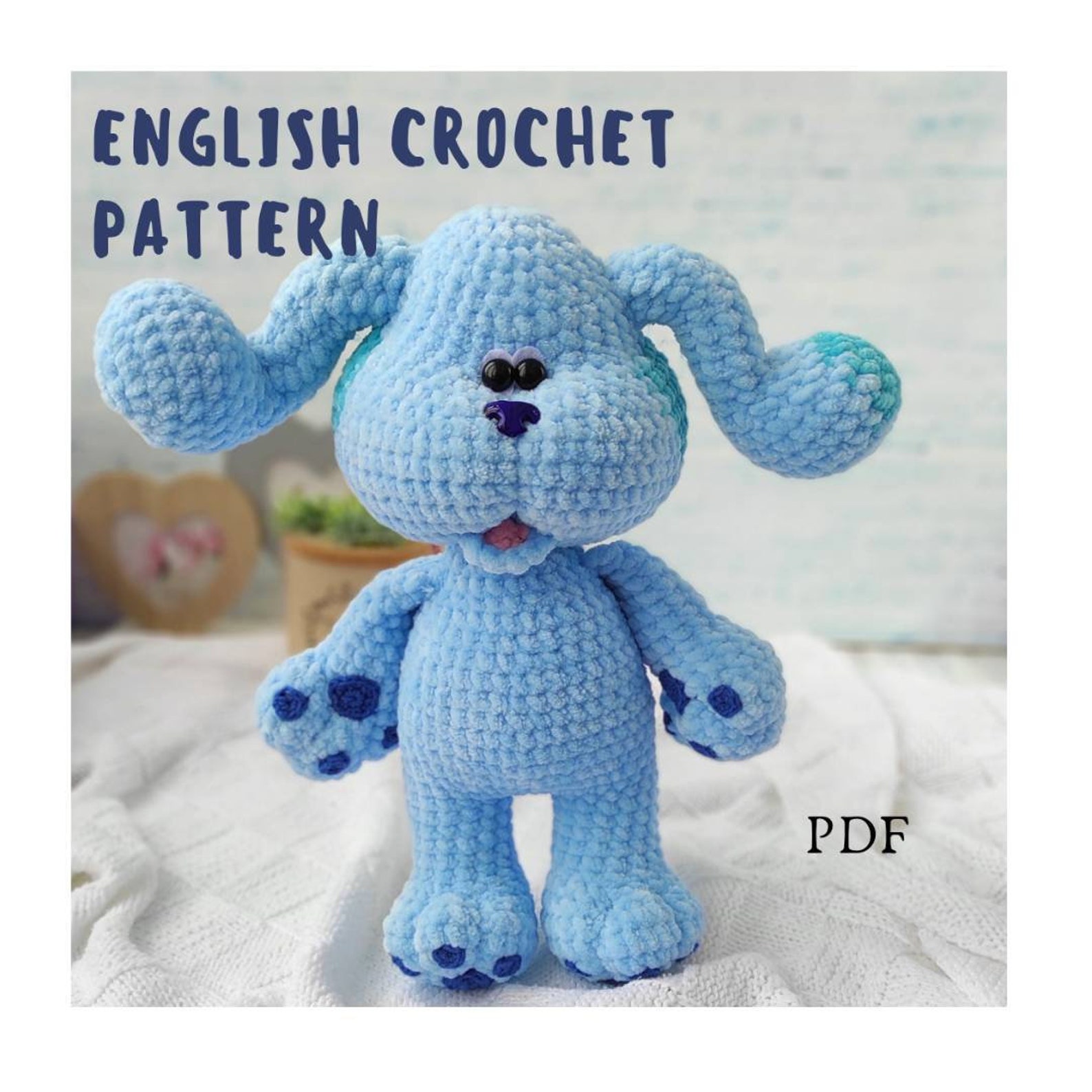 Crochet pattern Blues Clues in English Amigurumi toy | Etsy