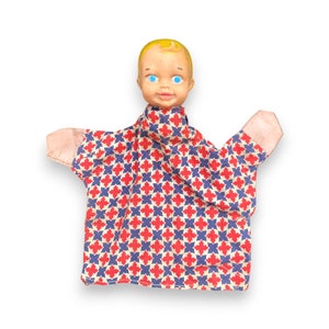 1950s Blonde Boy Hand Puppet