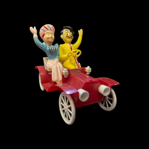 Rosbro Model T Plastic Car Candy Container (Rare) - Couple Out for Ride In Model T Plastic Toy