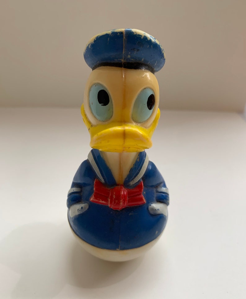 Yellow Duck Roly Polys 1970s Disney Roly Poly Donald Duck Toy Made by Gabriel Industries, New ...