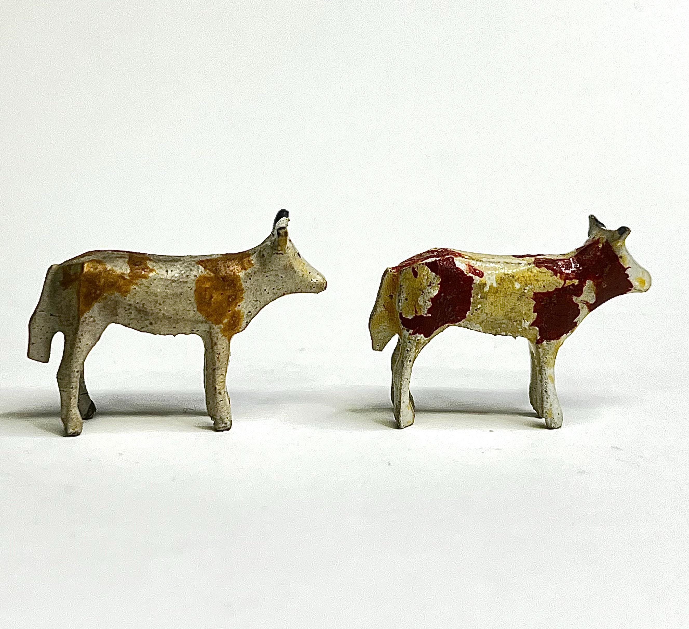 Vintage Erzgebirge Wooden Miniature Animals – 1960s East German