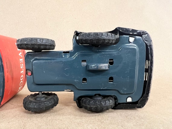 牛の乗り物 Vintage 1950s Tin Litho Livestock Truck: Japanese Friction Toy - Etsy