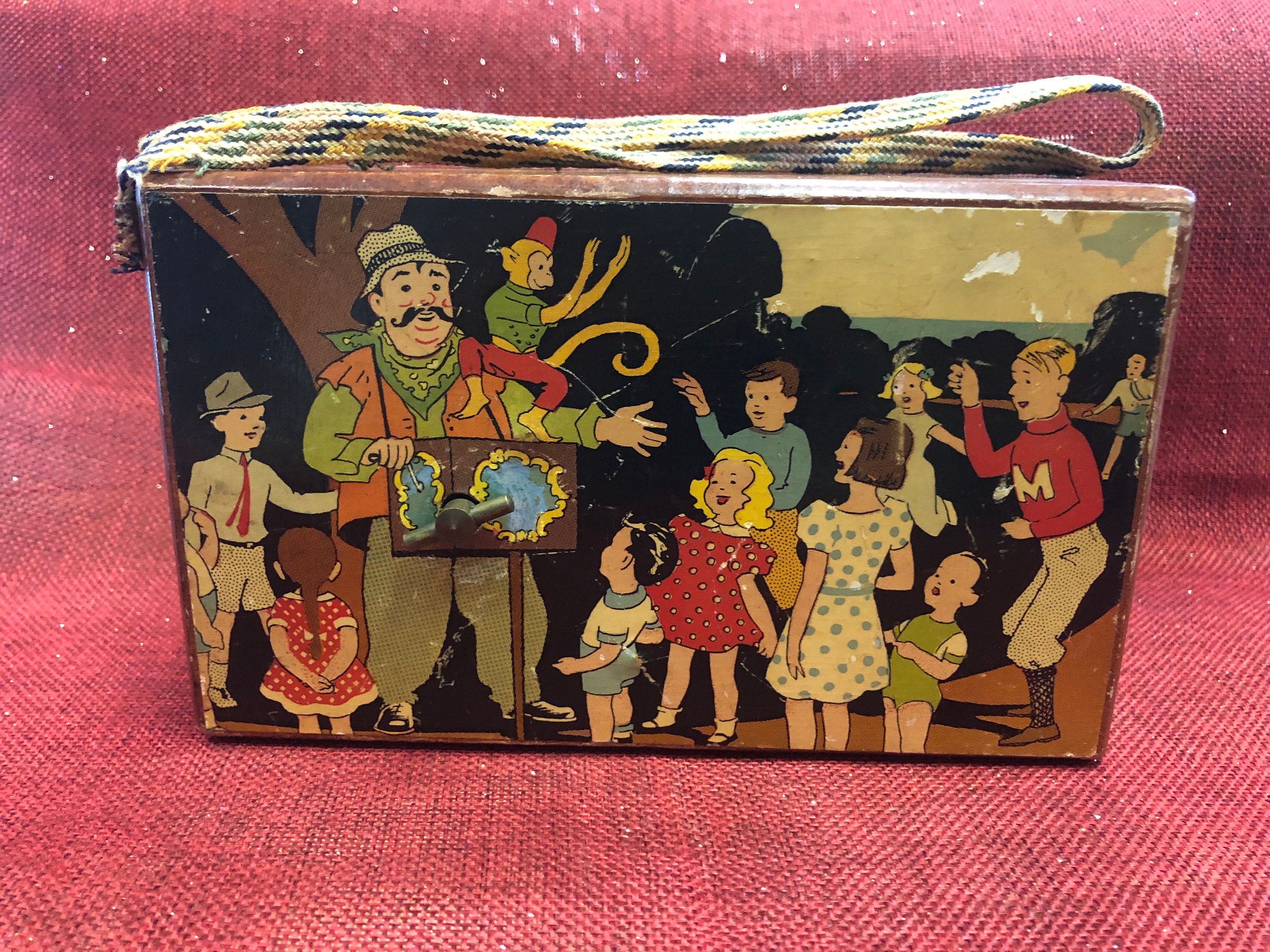 1930's Wooden Musical Wind Up Box Etsy