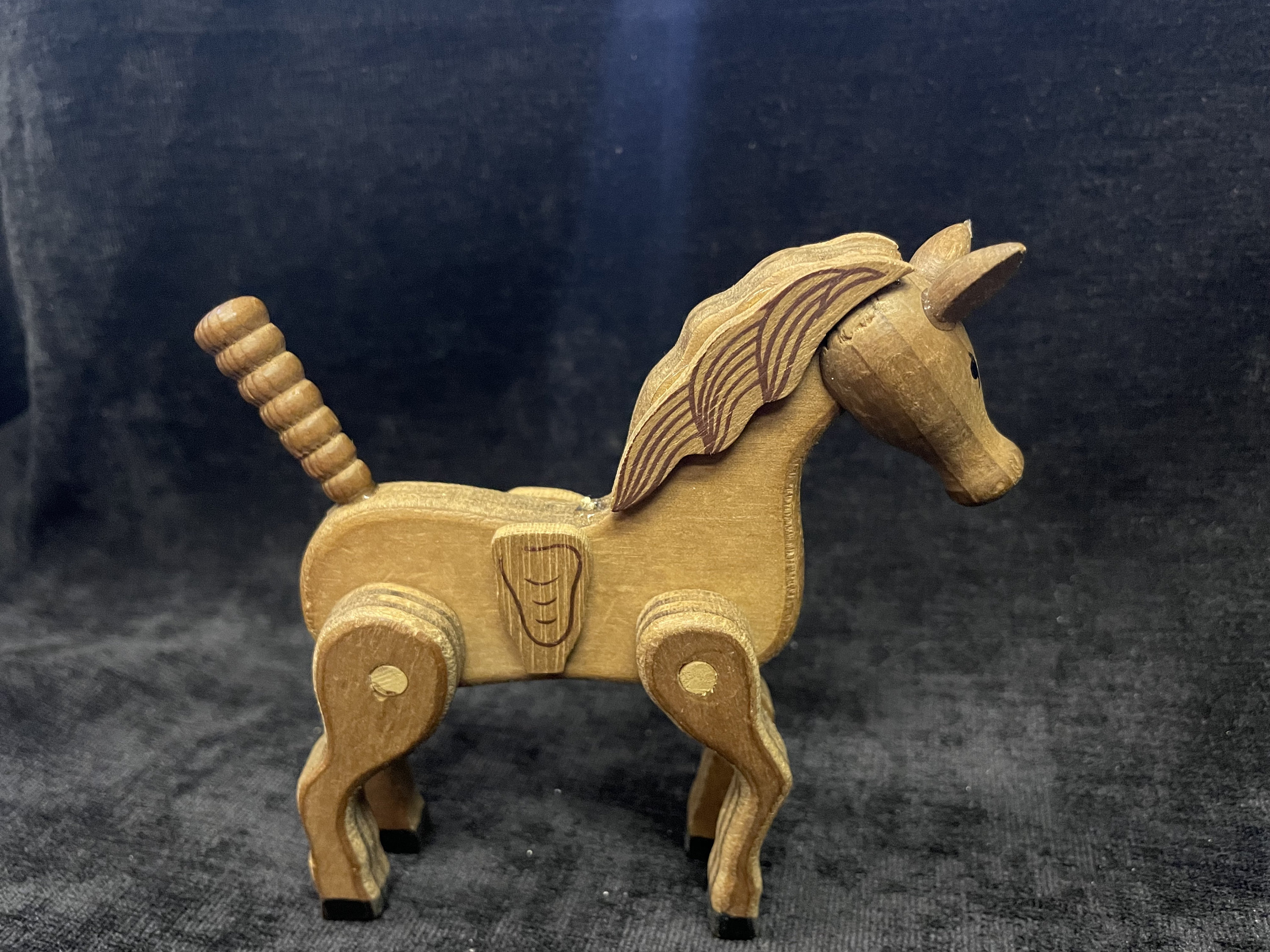 ジョイント式木製馬の置物 - 可動式ヴィンテージおもちゃ - Etsy 日本