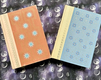 Vintage 1960s Readers Digest Novel Books Mid Century Modern Starburst Starburst Junk Journals Altered Books Aged Paper Crafts Ephemera Decor