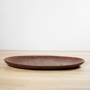 Wood Oval Serving Tray Rustic Home Decor Farmhouse Kitchen Organizer Gift Idea