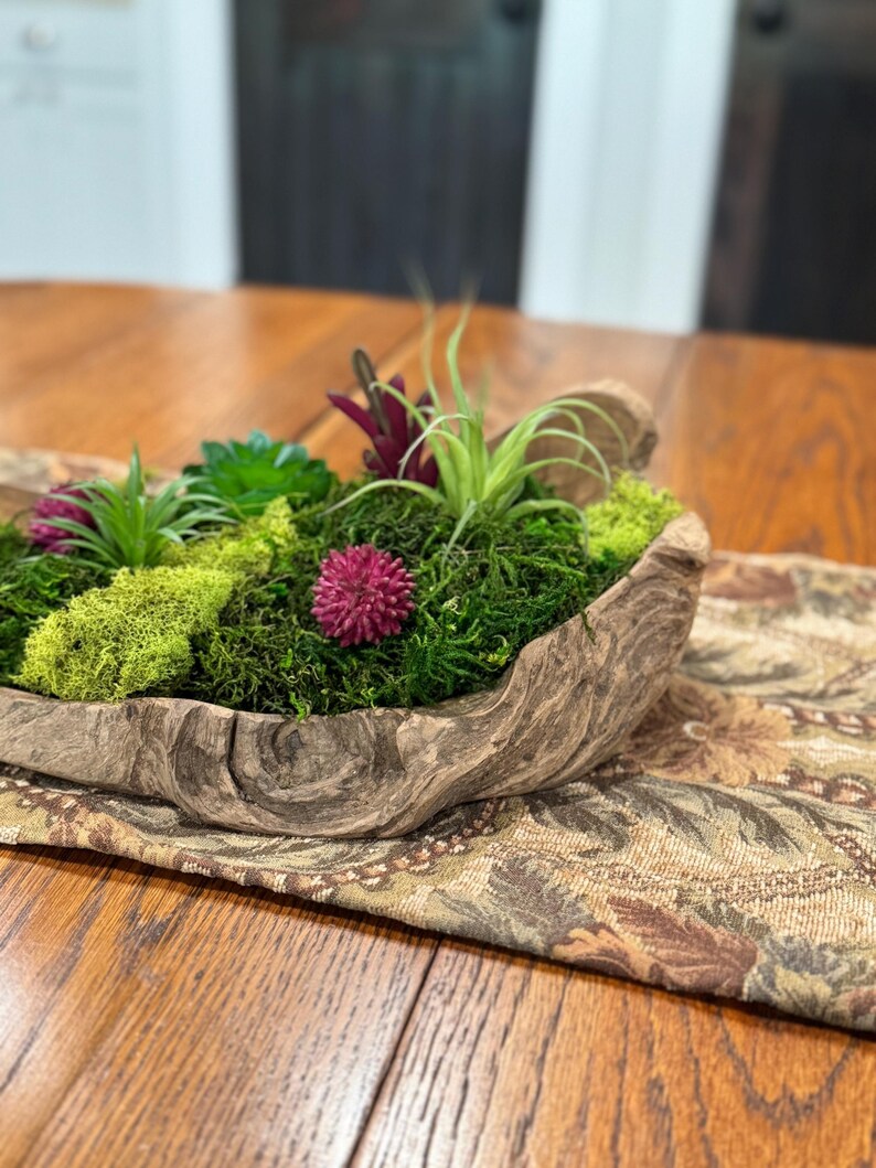 Driftwood Bowl Centerpiece Farmhouse Table Rustic Design Wooden Handmade Gift Men Home Dining Display Natural Wood Artisan Piece Unique image 12