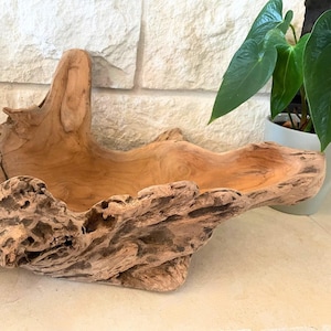 Driftwood Bowl Centerpiece Farmhouse Table Rustic Design Wooden Handmade Gift Men Home Dining Display Natural Wood Artisan Piece Unique image 19