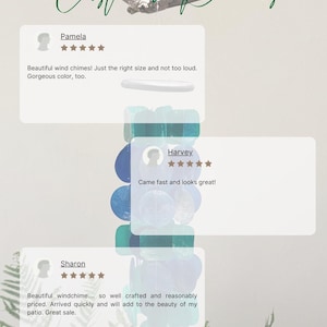 Coastal Wind Chime Garden Decoration Beach House Accent Piece Capiz Shell Blue Green Windchime Outdoor Patio Decor Melodic Mobile Sunlight image 7