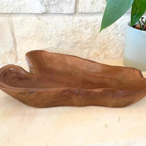 Driftwood Bowl Centerpiece Farmhouse Table Rustic Design Wooden Handmade Gift Men Home Dining Display Natural Wood Artisan Piece Unique image 14