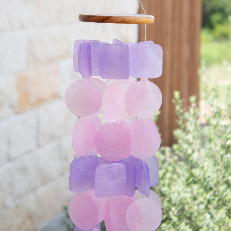 Purple garden and outdoor - Purple and pink wind chime