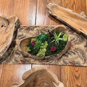 Driftwood Bowl Centerpiece Farmhouse Table Rustic Design Wooden Handmade Gift Men Home Dining Display Natural Wood Artisan Piece Unique image 10