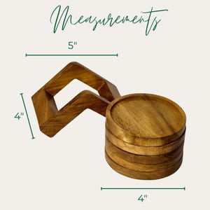 Ensemble de dessous de verre triangulaires en bois de teck, fabriqués artisanalement. Design naturel. Accessoire de cuisine et de salle à manger. Protection contre l'eau. Écologique. image 6