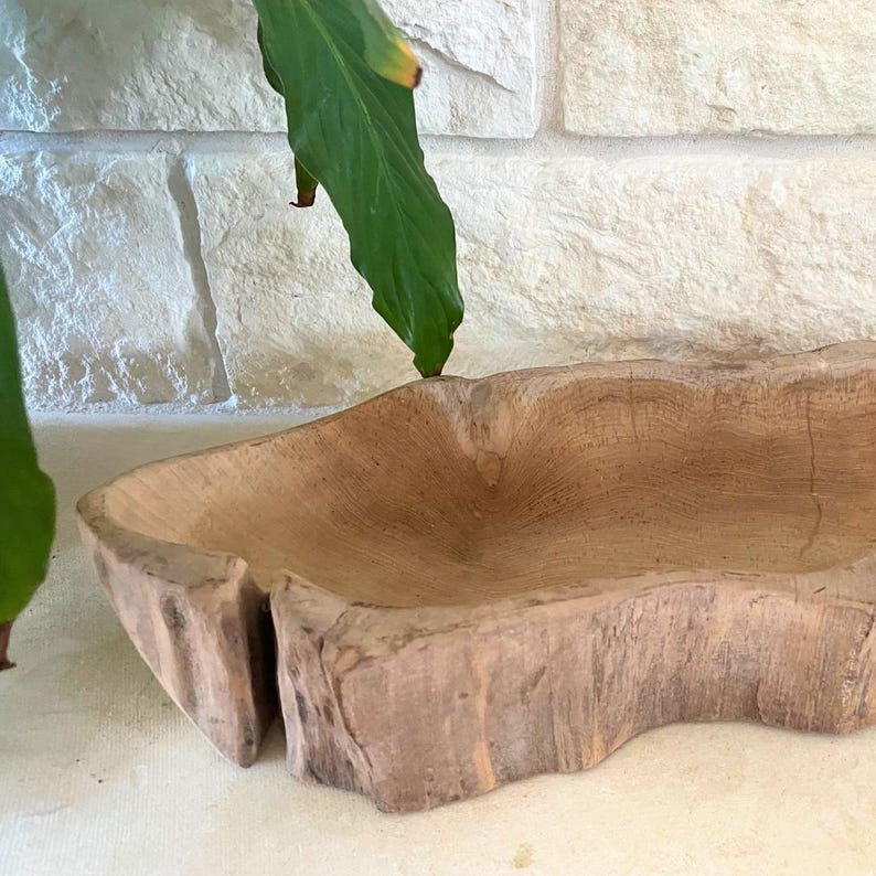 Driftwood Bowl Centerpiece Farmhouse Table Rustic Design Wooden Handmade Gift Men Home Dining Display Natural Wood Artisan Piece Unique image 16