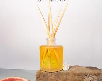 Luxury Reed Diffuser Citrus Ember Scent Grapefruit Jasmine Relaxation Gift  Home Fragrance Aromatherapy Room Diffuser Natural Wood Sticks
