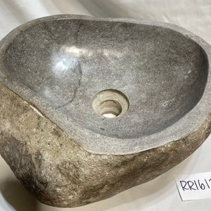 Hand-crafted, River Rock Natural Vessel Sink, Stone Sink