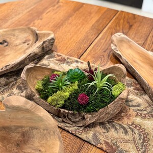 Driftwood Bowl Centerpiece Farmhouse Table Rustic Design Wooden Handmade Gift Men Home Dining Display Natural Wood Artisan Piece Unique image 6