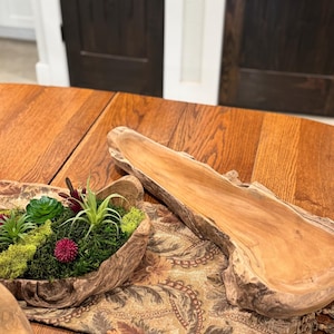 Driftwood Bowl Centerpiece Farmhouse Table Rustic Design Wooden Handmade Gift Men Home Dining Display Natural Wood Artisan Piece Unique image 7