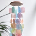 Rainbow Wind Chime Coastal Decoration Beach Accessory Outdoor Hanging Garden Decor Bali Style Soothing Healing Meditation Sound Capiz Shell