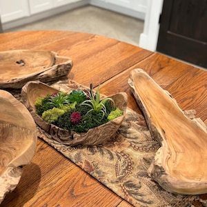 Driftwood Bowl Centerpiece Farmhouse Table Rustic Design Wooden Handmade Gift Men Home Dining Display Natural Wood Artisan Piece Unique image 11