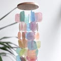 Rainbow Wind Chime Coastal Decoration Beach Accessory Outdoor Hanging Garden Decor Bali Style Soothing Healing Meditation Sound Capiz Shell