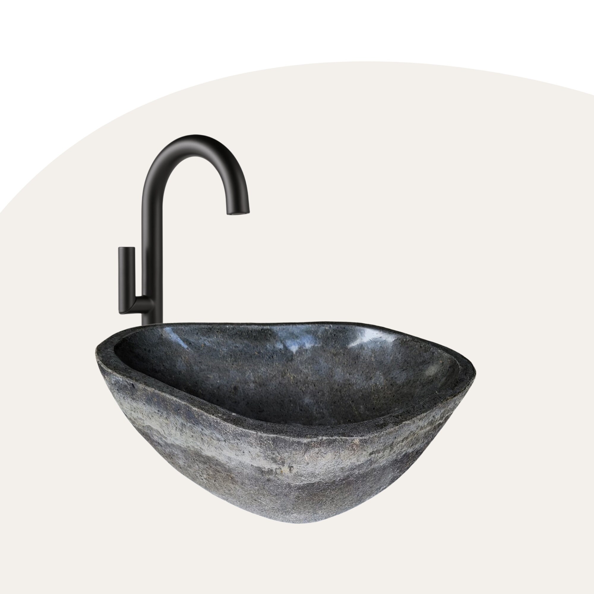 River Rock Vessel Sink Large Etsy