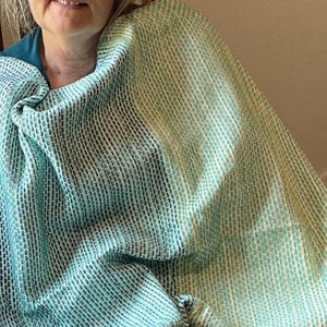 Cotton Throw Blanket Color Block Modern Design Living Room Decor Accent Couch Covering Soft Textile Beige Green Blue Colorful Lightweight image 10