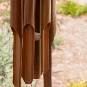 Bamboo Wind Chime Outdoor Decoration Boho Style Bali Inspired Garden Accessory Natural Sound Relaxing Melody Patio Hanging Balcony Decor 画像 8