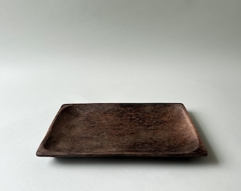 Natural Wooden Tray for Kitchen Serving Board Wood Rectangular Boho Decor Farmhouse Table Handmade Palm Centerpiece Dining Accessory Rustic