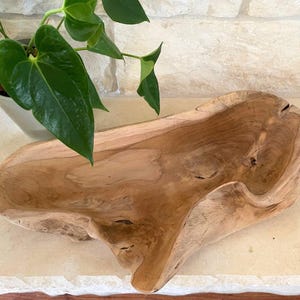 Driftwood Bowl Centerpiece Farmhouse Table Rustic Design Wooden Handmade Gift Men Home Dining Display Natural Wood Artisan Piece Unique image 17