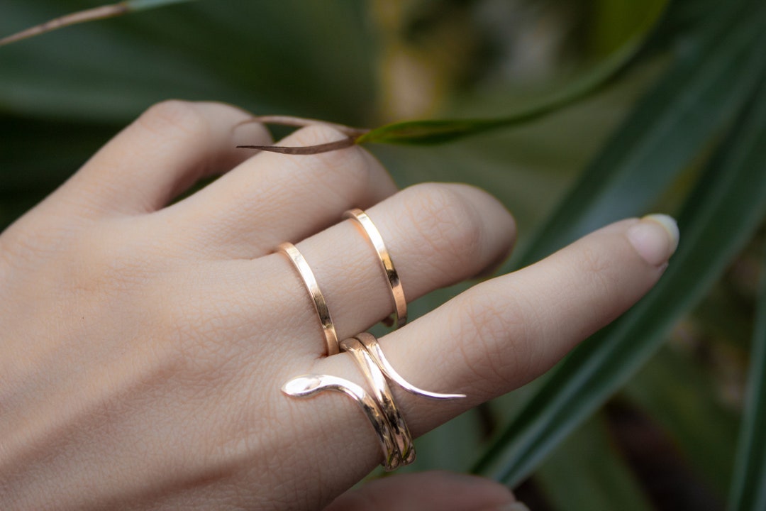 Hollis Double Band Bit Ring - Gold