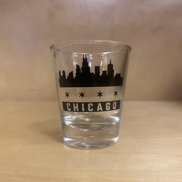 Chicago Shot Glass Etsy
