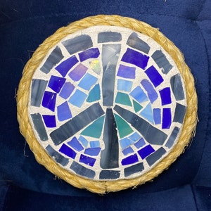 Mosaic Peace Sign Coaster