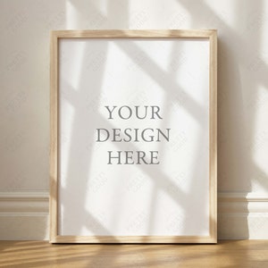 3:4 Artwork Print Farmhouse Boho Wood Sign Mock Up Wood Frame Mockup 30x40 3x4