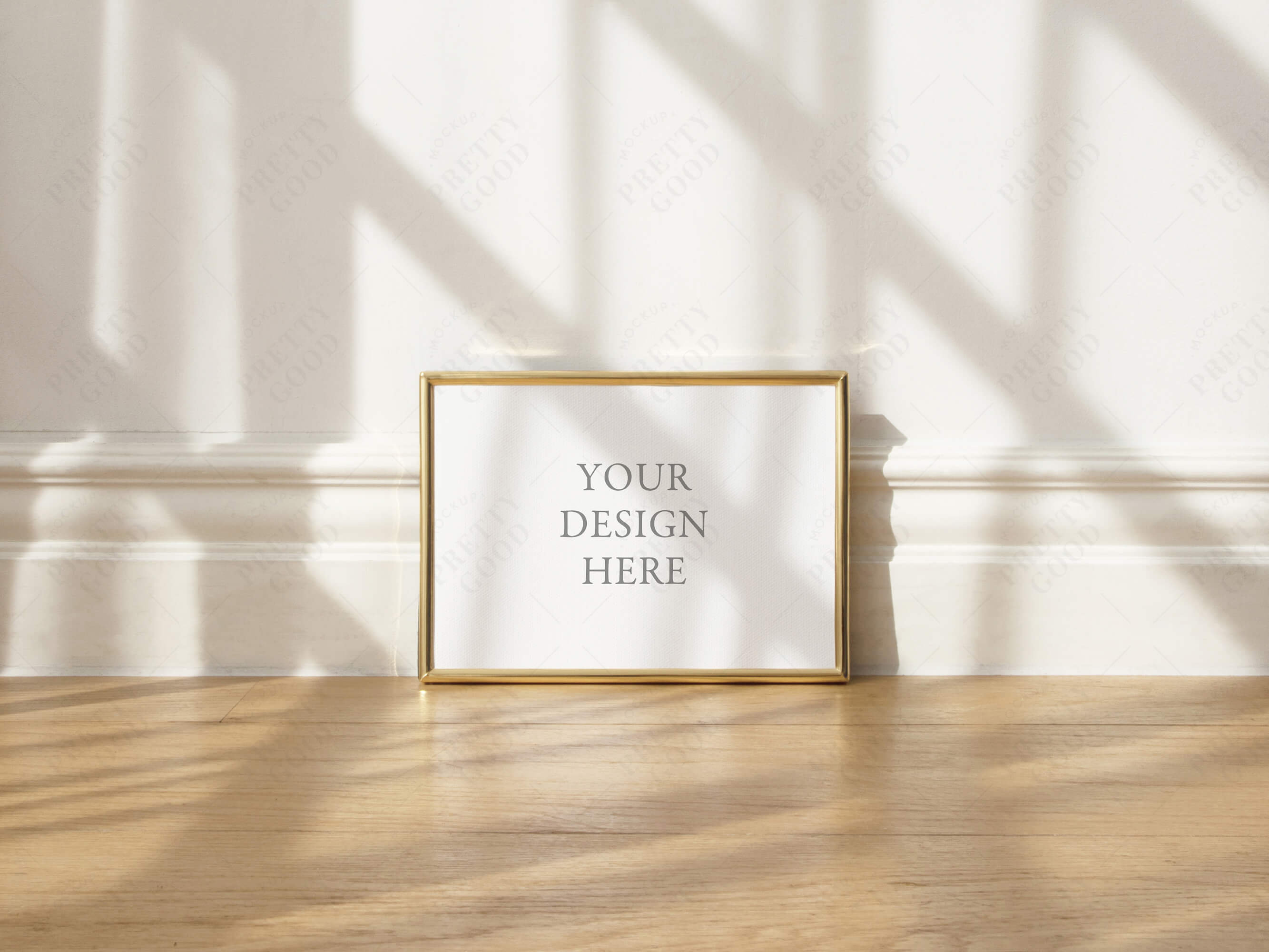 Horizontal Frame Mockup 5x7 Frame Mockup Gold Frame Digital Etsy