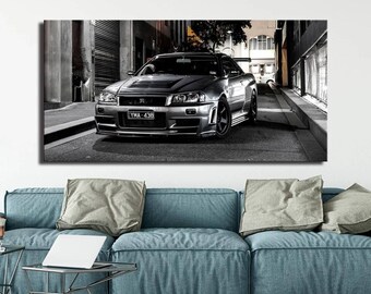 motivo: Nissan Skyline GT-R R35 38 x 58 cm 380 x 580 mm Stampa decorativa da parete idea regalo