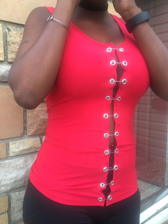 Safety Pin Tank Top Etsy