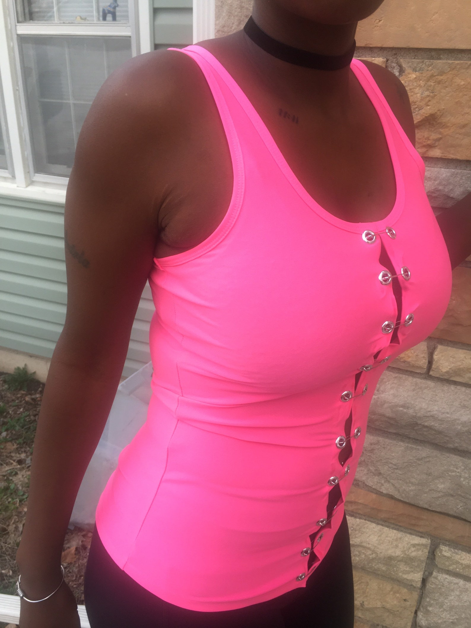 Safety Pin Tank Top Etsy