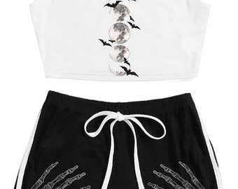 Halloween PJ HAND PAINTED Lounge Set- Two Piece