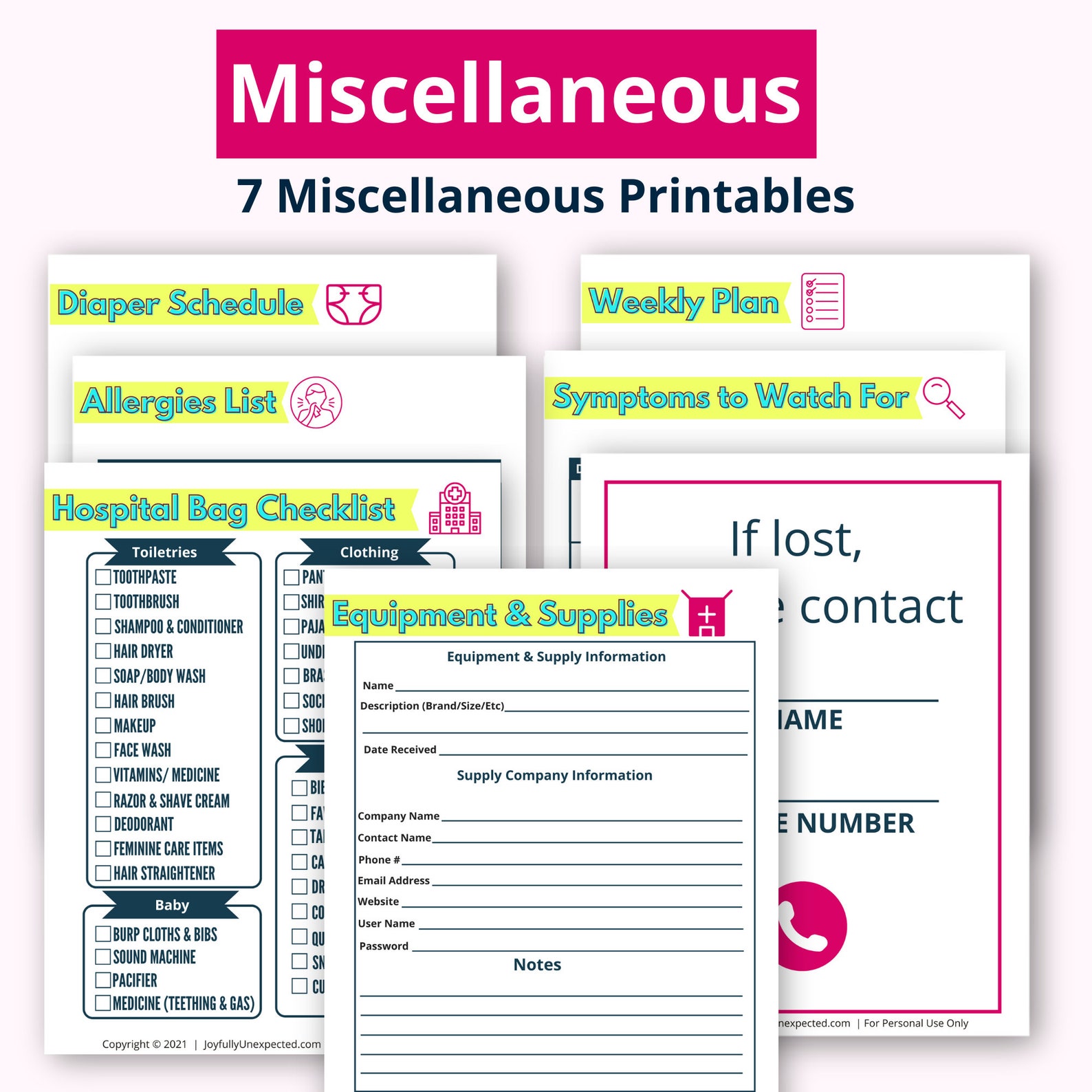 Special Needs Medical Binder Printable Etsy