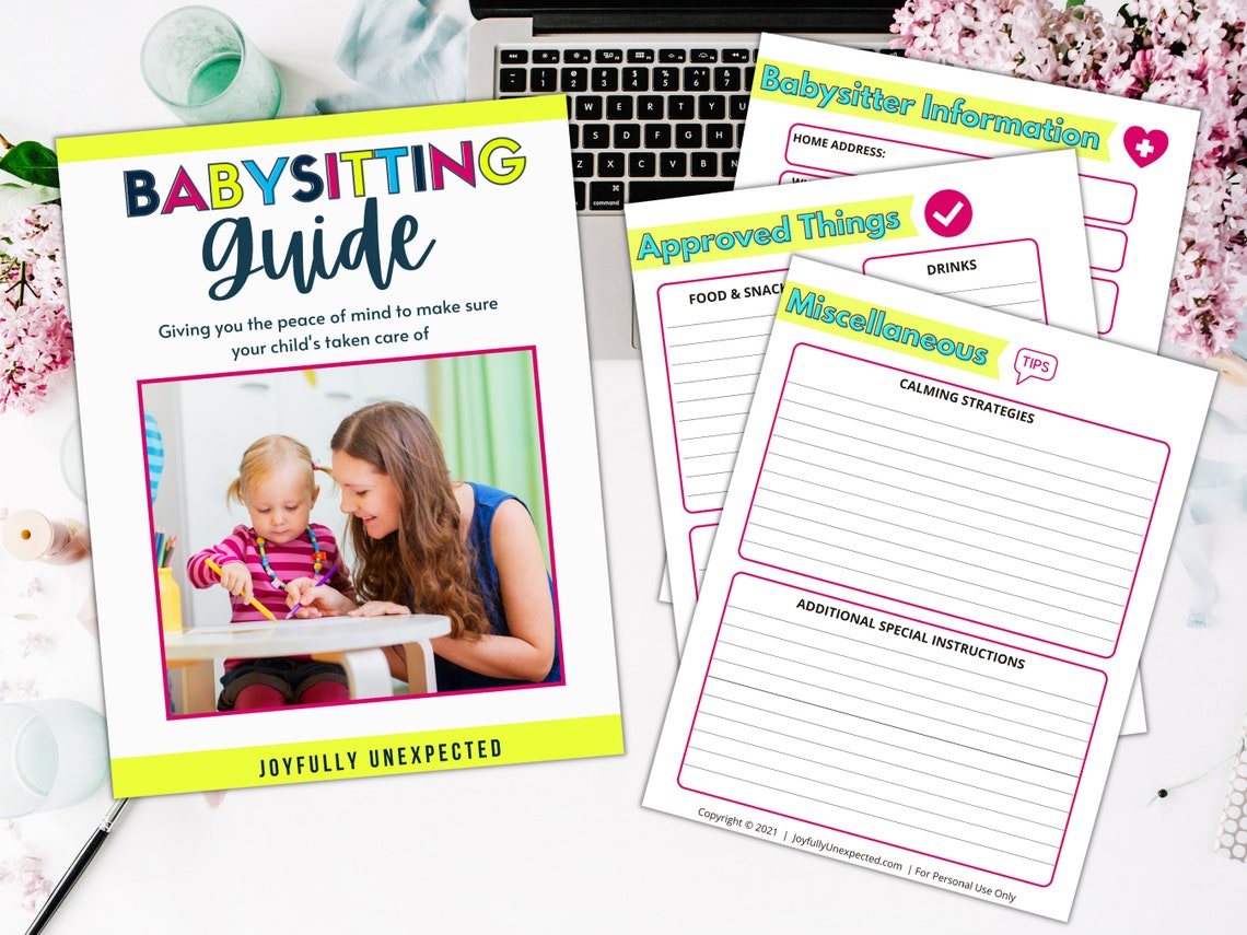 Babysitting Binder for Special Needs Children Editable Etsy