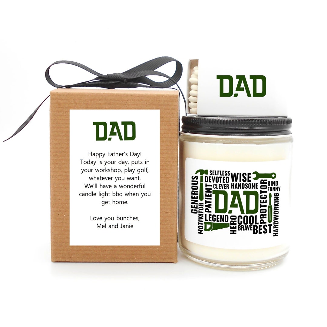 FATHER'S DAY CANDLE Dad Appreciation Best Dad Ever Etsy